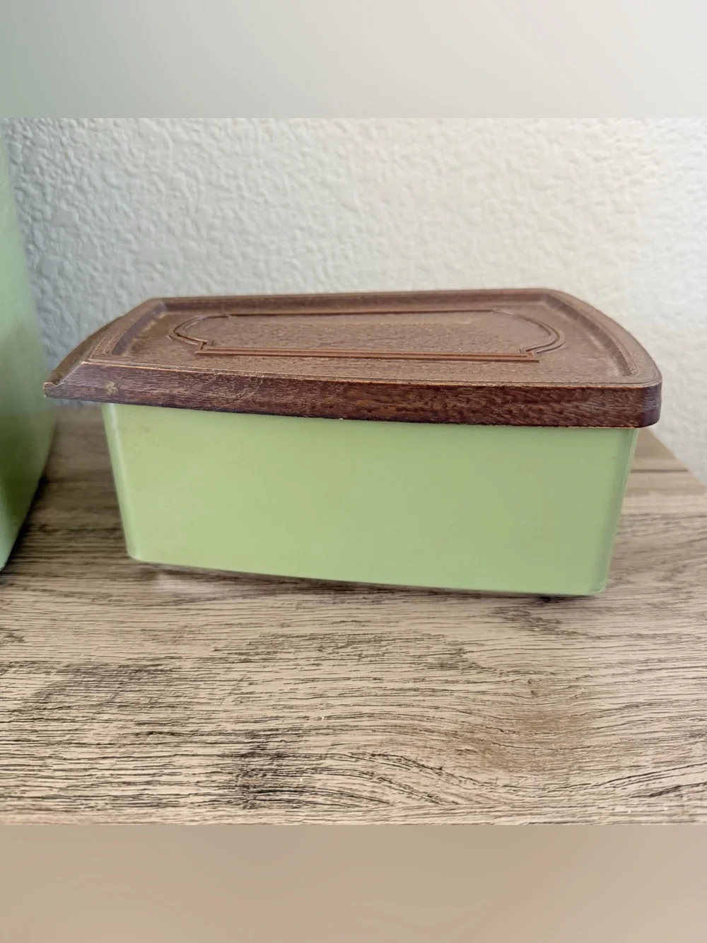 Vintage Lincoln Beautyware Canister Set Of 4 Avocado Green COMPLETE 4 Lids MCM